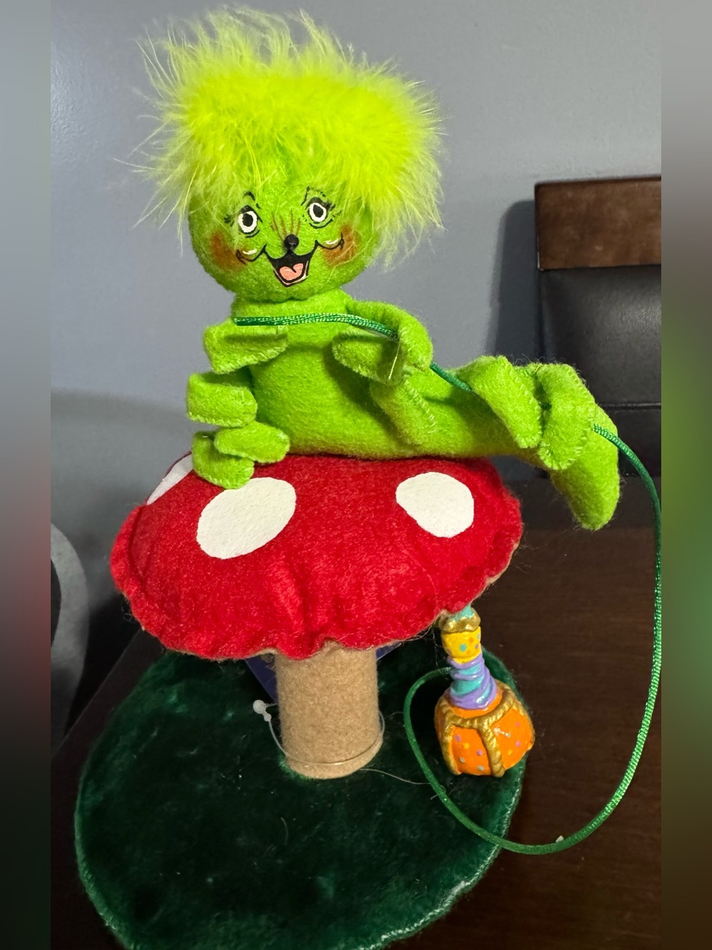 Annalee 9" Alice in Wonderland Caterpillar on Mushroom
